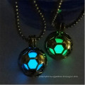 Football Gold Pendant Matel Glow In The Dark Cheap Necklace 2016